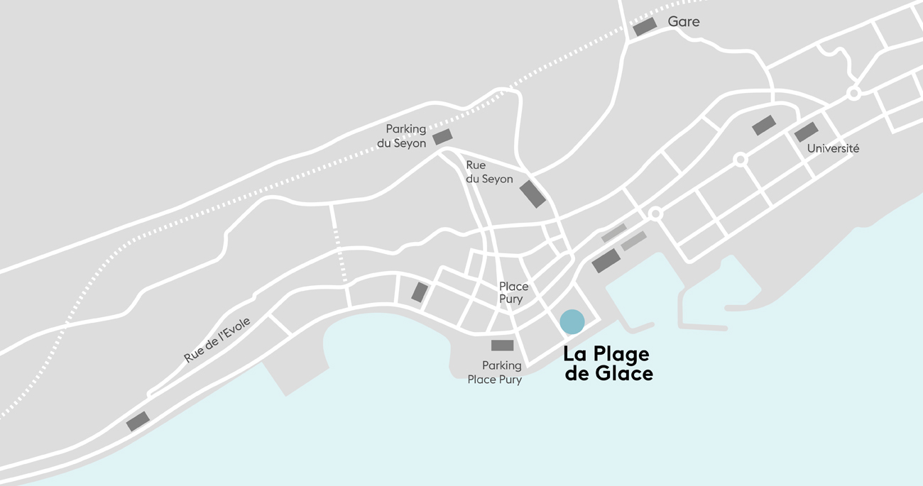 Emplacement de la Plage de Glace